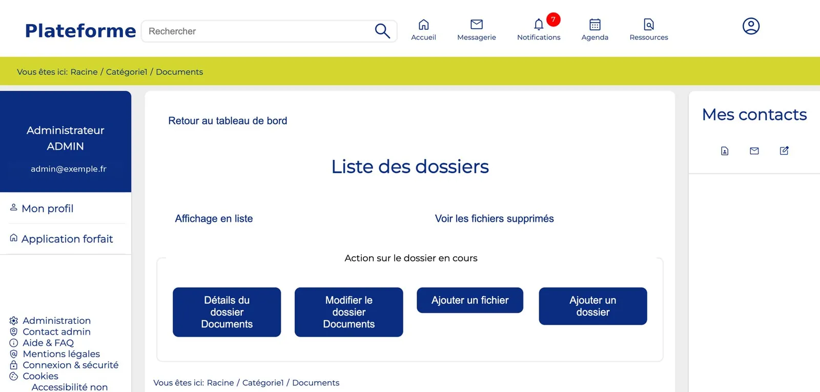 Capture d'écran Plateforme d'échange experts
